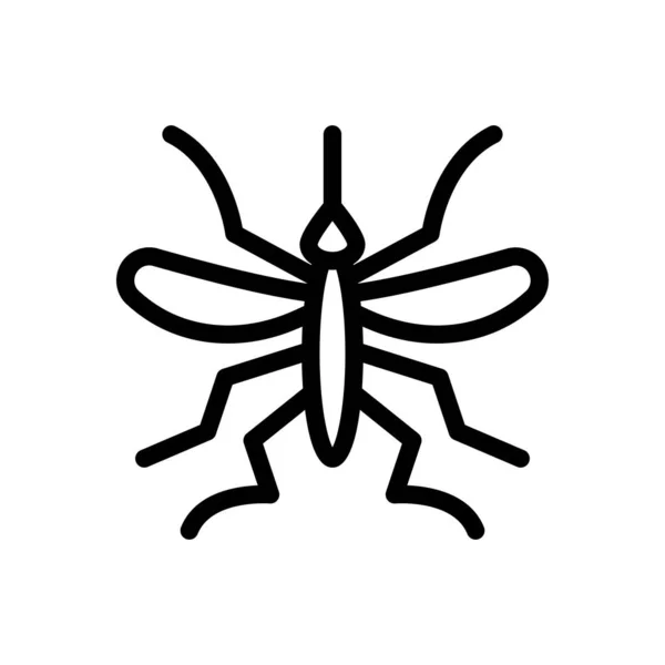 Mosquito Vector Illustration Transparent Background Premium Quality Symbols Thin Line — Image vectorielle