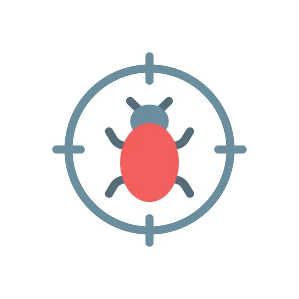 Target Bug Vector Illustration Transparent Background Premium Quality Symbols Stroke — Vetor de Stock