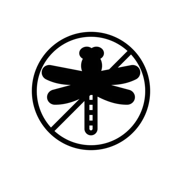 Mosquito Ban Vector Illustration Transparent Background Premium Quality Symbols Glyphs — Vettoriale Stock