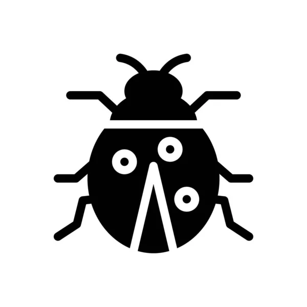 Ladybug Vector Illustration Transparent Background Premium Quality Symbols Glyphs Icon — Stockový vektor