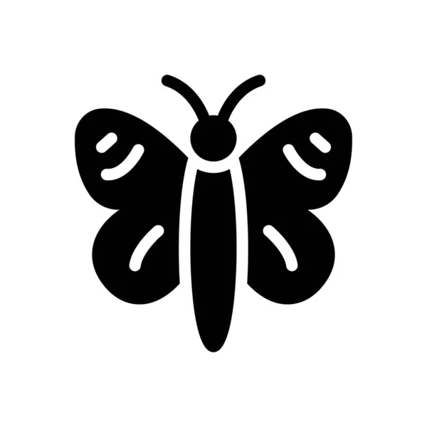 Butterfly Vector Illustration Transparent Background Premium Quality Symbols Glyphs Icon — Archivo Imágenes Vectoriales