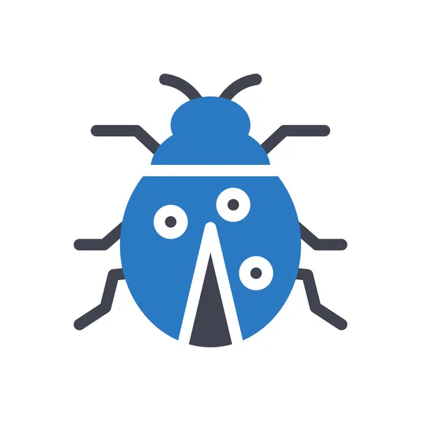 Ladybug Vector Illustration Transparent Background Premium Quality Symbols Glyphs Icon — Vetor de Stock