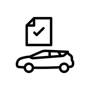 car papers vector illustration on a transparent background.Premium quality symbols.Thin line icon for concept and graphic design.