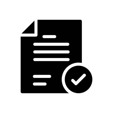 document approval vector illustration on a transparent background.Premium quality symbols.Glyphs icon for concept and graphic design.