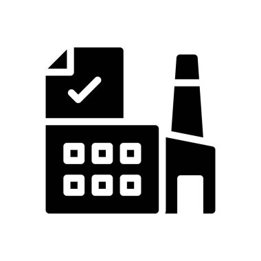 factory inspection vector illustration on a transparent background.Premium quality symbols.Glyphs icon for concept and graphic design.