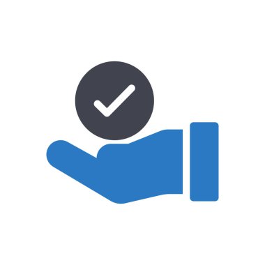 hand tick vector illustration on a transparent background.Premium quality symbols.Glyphs icon for concept and graphic design.