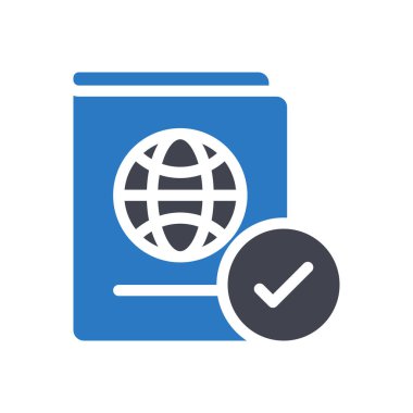 Saydam bir arkaplanda pasaport vektör illüstrasyonu. Konsept ve grafik tasarımı için mükemmel kalite semboller..