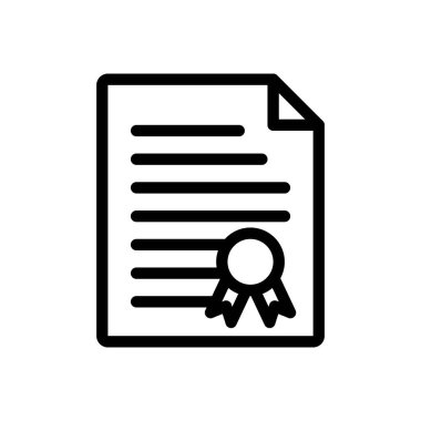 Şeffaf bir arkaplan üzerindeki belge vektör illüstrasyonu.Premium kalite sembolleri. Konsept ve grafik tasarım için ince çizgi simgesi.