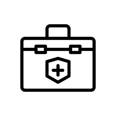 Saydam bir arkaplan üzerinde tıbbi malzeme vektör çizimi. Premium kalite semboller. Konsept ve grafik tasarım için ince çizgi simgesi.