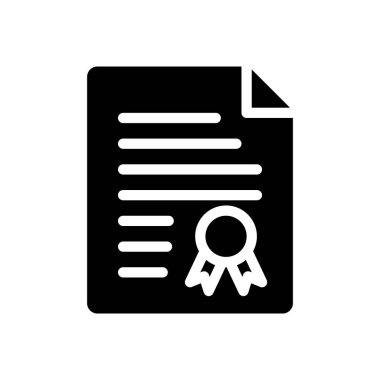 Şeffaf bir arkaplan üzerindeki belge vektör illüstrasyonu. Konsept ve grafik tasarımı için kaliteli semboller..