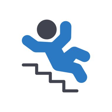 man stairs slip vector illustration on a transparent background.Premium quality symbols.Glyphs icon for concept and graphic design.