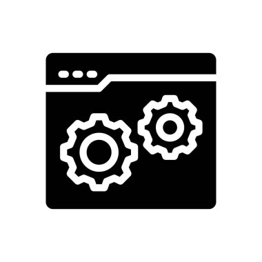 Şeffaf bir arkaplan üzerinde web sayfası vektör illüstrasyonu. Konsept ve grafik tasarımı için kaliteli semboller..