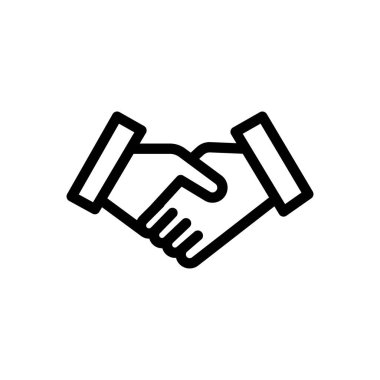handshake vector illustration on a transparent background.Premium quality symbols.Thin line icon for concept and graphic design.