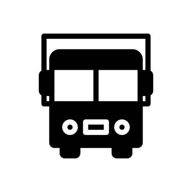 Şeffaf bir arkaplan üzerinde otobüs vektör illüstrasyonu. Konsept ve grafik tasarımı için mükemmel kalite semboller..