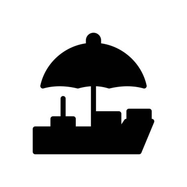 Saydam bir arkaplanda tekne vektör çizimi. Konsept ve grafik tasarım simgeleri için kaliteli semboller.. 