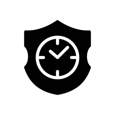 Şeffaf bir arkaplan üzerindeki zaman vektör illüstrasyonu. Konsept ve grafik tasarım için mükemmel kalite sembolleri..