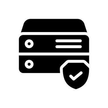 Şeffaf bir arkaplan üzerinde sunucu vektör illüstrasyonu. Konsept ve grafik tasarım için kaliteli semboller.. 