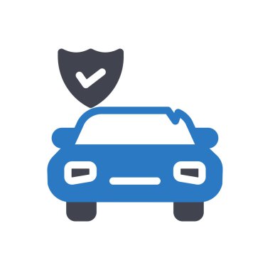 Şeffaf bir arkaplan üzerinde araba vektör çizimi. Konsept ve grafik tasarımı için mükemmel kalite semboller..