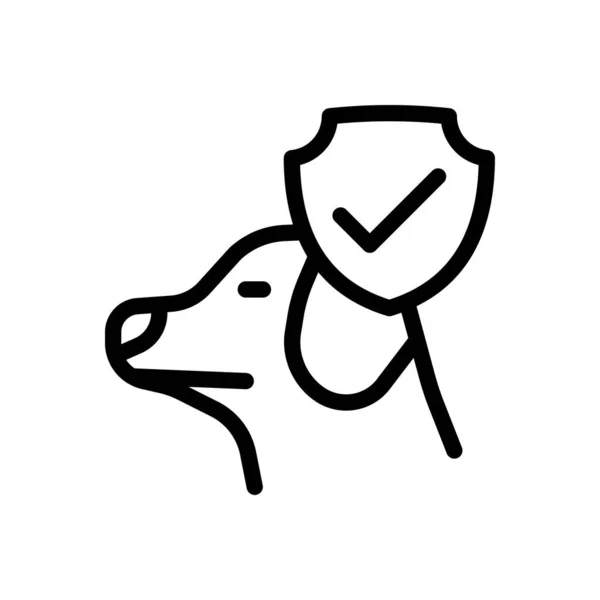 Dog Insurance Vector Illustration Transparent Background Premium Quality Symbols Thin — Vetor de Stock
