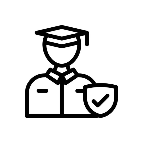 Graduation Vector Illustration Transparent Background Premium Quality Symbols Thin Line — Vettoriale Stock