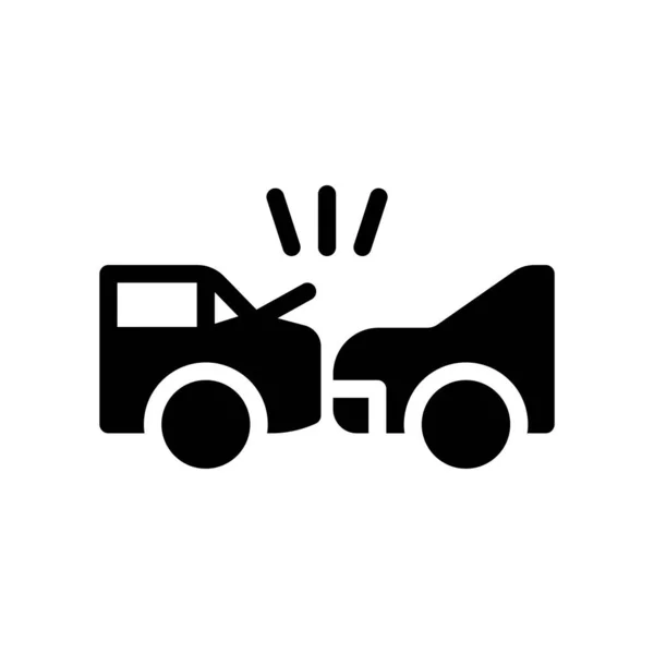 Car Accident Vector Illustration Transparent Background Premium Quality Symbols Glyphs — Stockvektor