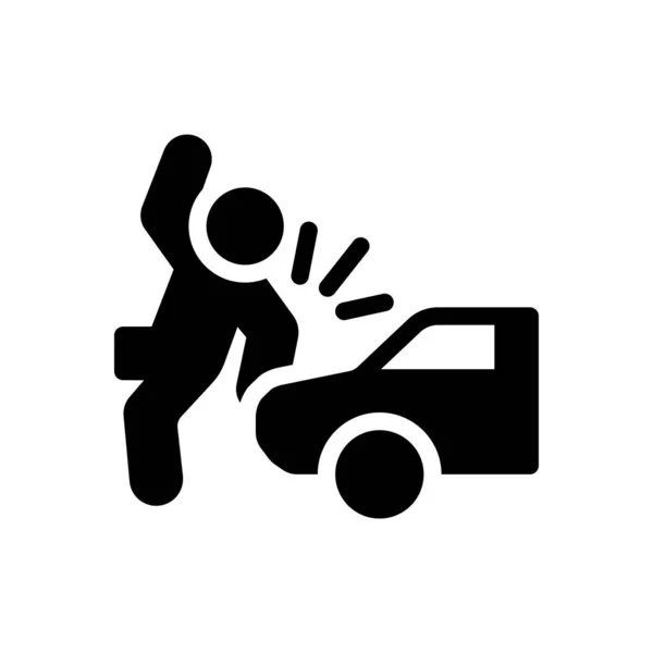 Car Accident Vector Illustration Transparent Background Premium Quality Symbols Glyphs — Wektor stockowy