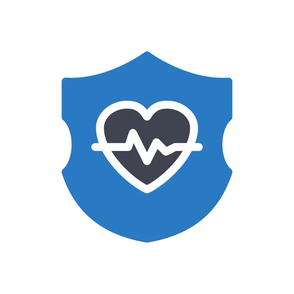 Heart Pulse Vector Illustration Transparent Background Premium Quality Symbols Glyphs — Image vectorielle