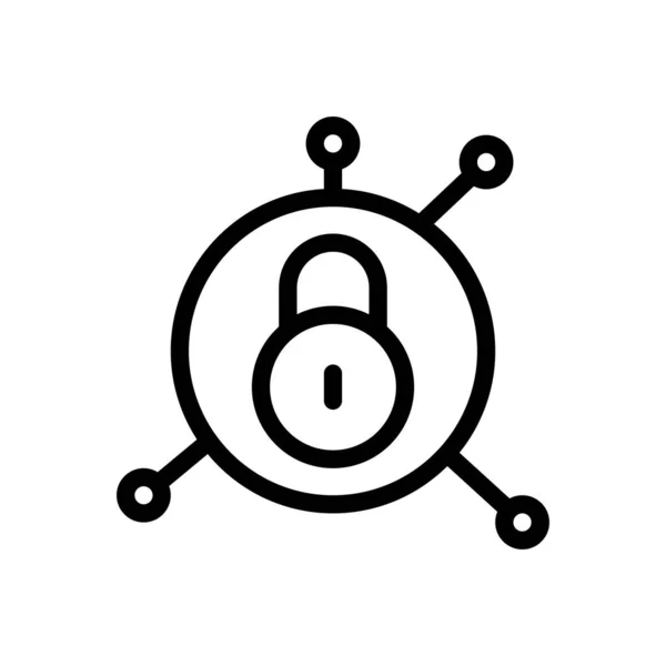 Lock Vector Illustratie Een Transparante Achtergrond Premium Kwaliteit Symbolen Dunne — Stockvector