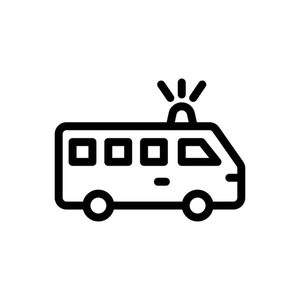Ilustração Vetorial Ambulância Fundo Transparente Símbolos Qualidade Premium Ícone Linha — Vetor de Stock