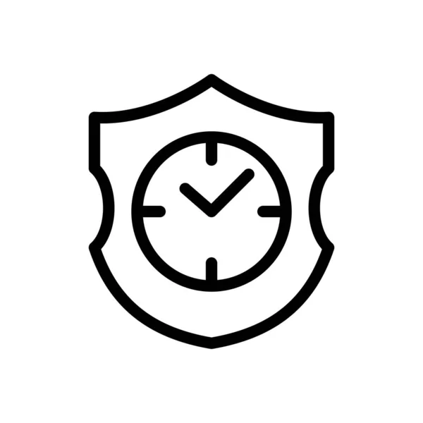 Zeitvektorillustration Auf Transparentem Hintergrund Symbole Premium Qualität Thin Line Icon — Stockvektor