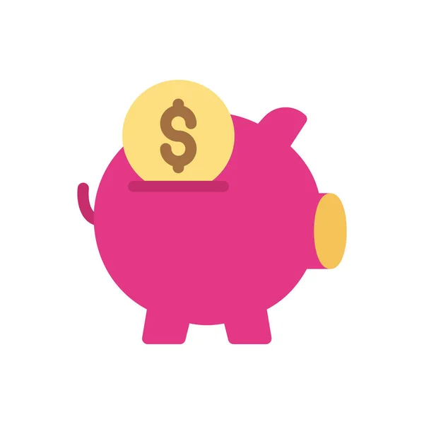 Ilustração Vetor Piggy Fundo Transparente Símbolos Qualidade Premium Ícone Curso — Vetor de Stock