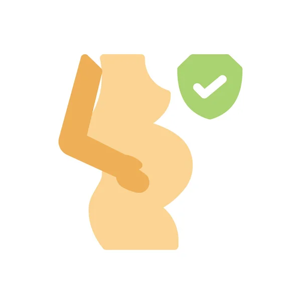 Pregnancy Vector Illustration Transparent Background Premium Quality Symbols Stroke Icon — Vetor de Stock