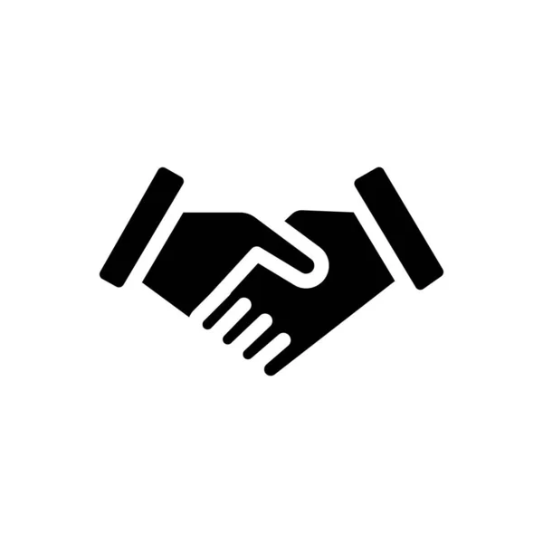 Handshake Vector Illustration Transparent Background Premium Quality Symbols Glyphs Icon — Stok Vektör