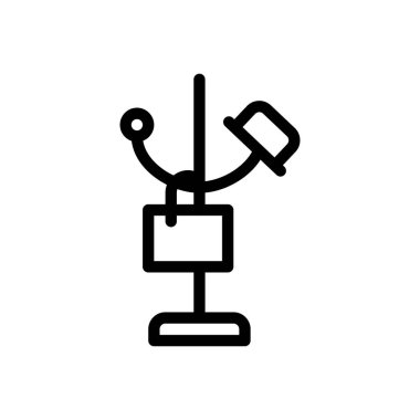 coat hang vector illustration on a transparent background.Premium quality symbols.Thin line icon for concept and graphic design. 