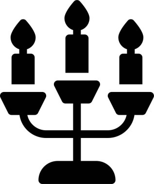 candelabra vector illustration on a transparent background.Premium quality symbols.Glyphs icon for concept and graphic design. 