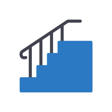 Şeffaf bir arkaplan üzerinde merdiven vektör çizimi. Konsept ve grafik tasarımı için mükemmel kalite semboller..