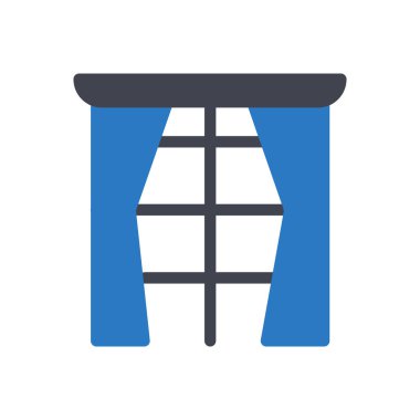 Şeffaf bir arkaplan üzerinde pencere vektör illüstrasyonu. Konsept ve grafik tasarımı için kaliteli semboller.. 