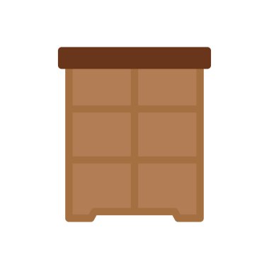 Şeffaf bir arkaplan üzerindeki çekmece vektör çizimi. Konsept ve grafik tasarımı için birinci sınıf kalite simgeler..