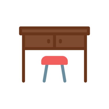 Şeffaf bir arkaplan üzerindeki tablo vektör çizimi. Konsept ve grafik tasarım için mükemmel kalite simgeleri.. 