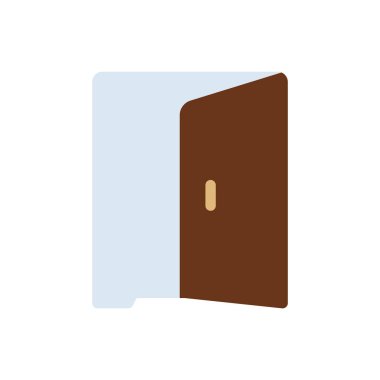 Şeffaf bir arkaplan üzerinde kapı vektör çizimi. Konsept ve grafik tasarım için birinci sınıf kalite simgeler..