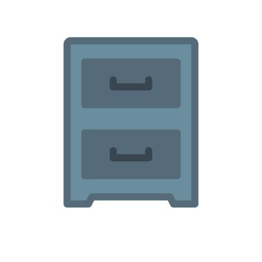 Şeffaf bir arkaplan üzerindeki çekmece vektör çizimi. Konsept ve grafik tasarımı için birinci sınıf kalite simgeler..