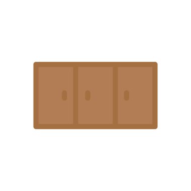 Şeffaf bir arkaplan üzerinde kabine vektör çizimi. Konsept ve grafik tasarımı için kaliteli semboller.. 