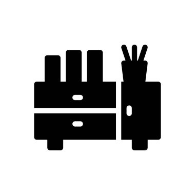 Şeffaf bir arkaplan üzerinde kabine vektör illüstrasyonu. Konsept ve grafik tasarım simgeleri için kaliteli semboller.. 