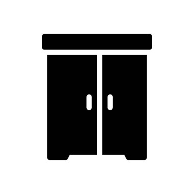 cupboard vector illustration on a transparent background.Premium quality symbols.Glyphs icon for concept and graphic design.