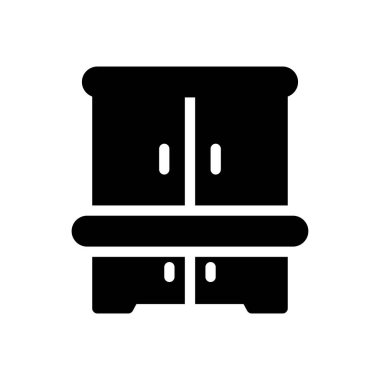 cupboard vector illustration on a transparent background.Premium quality symbols.Glyphs icon for concept and graphic design.