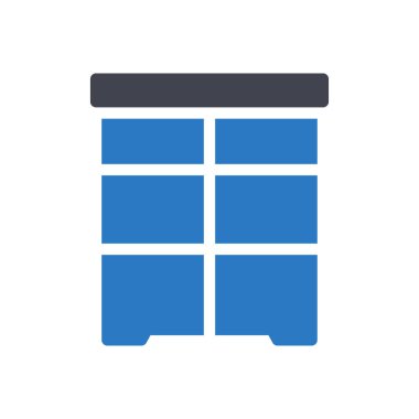 Şeffaf bir arkaplan üzerinde çekmece vektör illüstrasyonu. Konsept ve grafik tasarımı için kaliteli semboller.. 