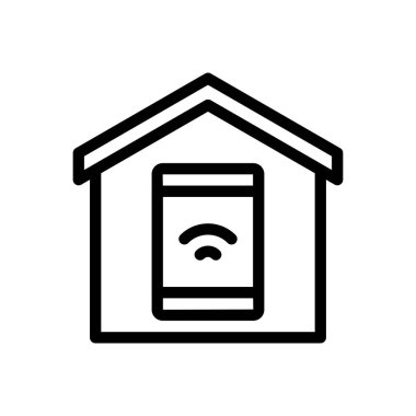 Şeffaf bir arkaplan üzerinde mobil vektör çizimi. Premium kalite sembolleri. Konsept ve grafik tasarım için ince çizgi simgesi.