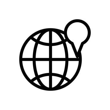 Şeffaf bir arkaplanda vektör illüstrasyonunu haritala. Premium kalite sembolleri. Konsept ve grafik tasarım için ince çizgi simgesi.