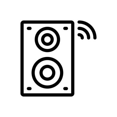 Şeffaf bir arkaplan üzerinde woofer vektör illüstrasyonu.Premium kalite sembolleri. Konsept ve grafik tasarım için ince çizgi simgesi. 