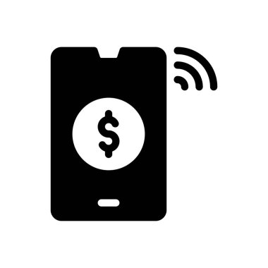 Şeffaf bir arkaplan üzerinde mobil vektör illüstrasyonu. Konsept ve grafik tasarımı için kaliteli semboller.. 